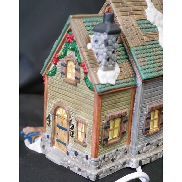 Santa Workbench SAWMILL CREEK WOODSHOP Christmas Village mill building REPAIRED - Picture 7 of 13